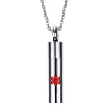 Maxbell Pill Shape Keepsake Container Medical Alert Identification Pendant Necklace - Aladdin Shoppers