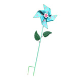 Maxbell Wind Spinner Outdoor Garden Garden Stake for Courtyard Outside Lawn Ornament Blue