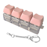 Maxbell Keyboard Fidget Keychain Accessories Decompression Toy for Home Office Party 4 Key