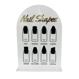 Maxbell 2x Nail Tip Display Board Acrylic Manicure Display for Nail Salon
