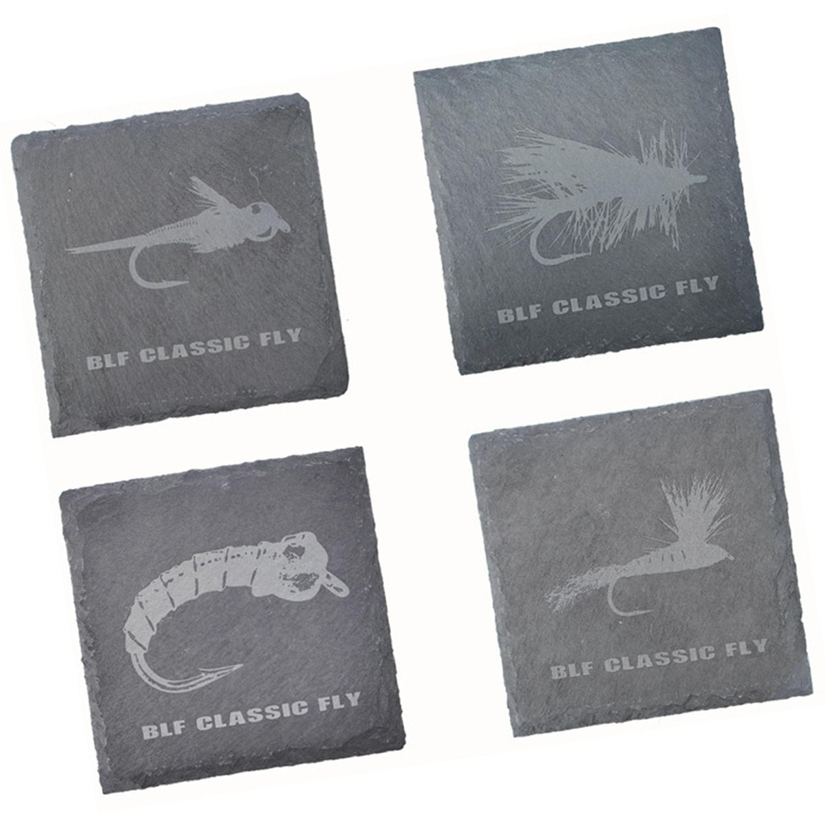 Maxbell 4x Fly Fishing Coaster Fly Design Coaster for Kitchen Coffee Table Party