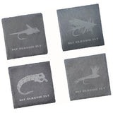 Maxbell 4x Fly Fishing Coaster Fly Design Coaster for Kitchen Coffee Table Party