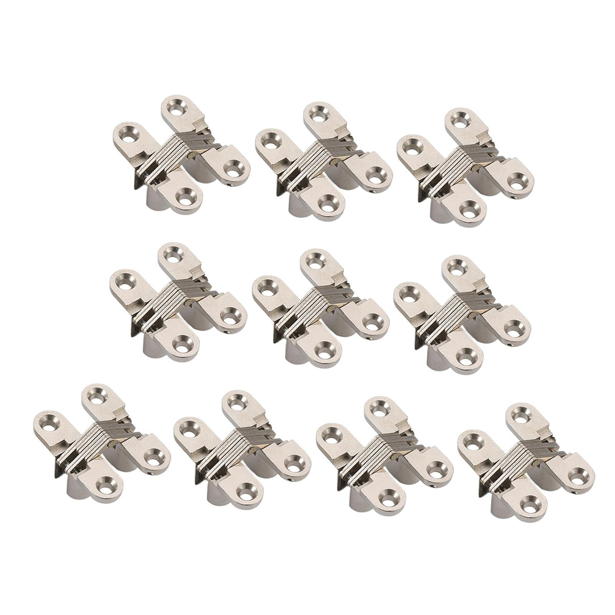 Maxbell Invisible Hinge Lightweight Zinc Alloy for Cupboard Wooden Door Folding Door Silver Heavy