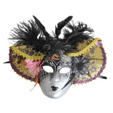 Maxbell Masquerade Mask Costume Halloween Accessories for Bar Prom Stage Performance black