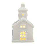 Christmas Miniature House Statue Desktop Ornament for Indoor Bedroom Holiday Style A