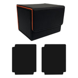 Card Deck Box Sleeved Cards Holder Premium Portable Display Playing Card Box Plaid Black Orange