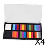 Maxbell 4xFace Body Paint Set Painting Palette Supplies for Halloween Makeup Christmas
