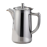 Maxbell Stainless Steel Water Pitcher Pitcher with Lid for Picnic Restaurant Camping Short Spout