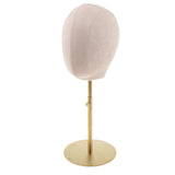 Maxbell Maxbell Suede Cork Mannequin Head Hat Rack Cap Wig Holder Display Stand White