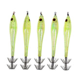 Maxbell Noctilucent Squid Lures Cuttlefish Saltwater Fishing Lure Hook Bait Yellow - Aladdin Shoppers