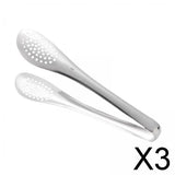 Maxbell 3xKitchen Tongs Serving Buffet Clip Metal Household for Cooking Pancakes BBQ