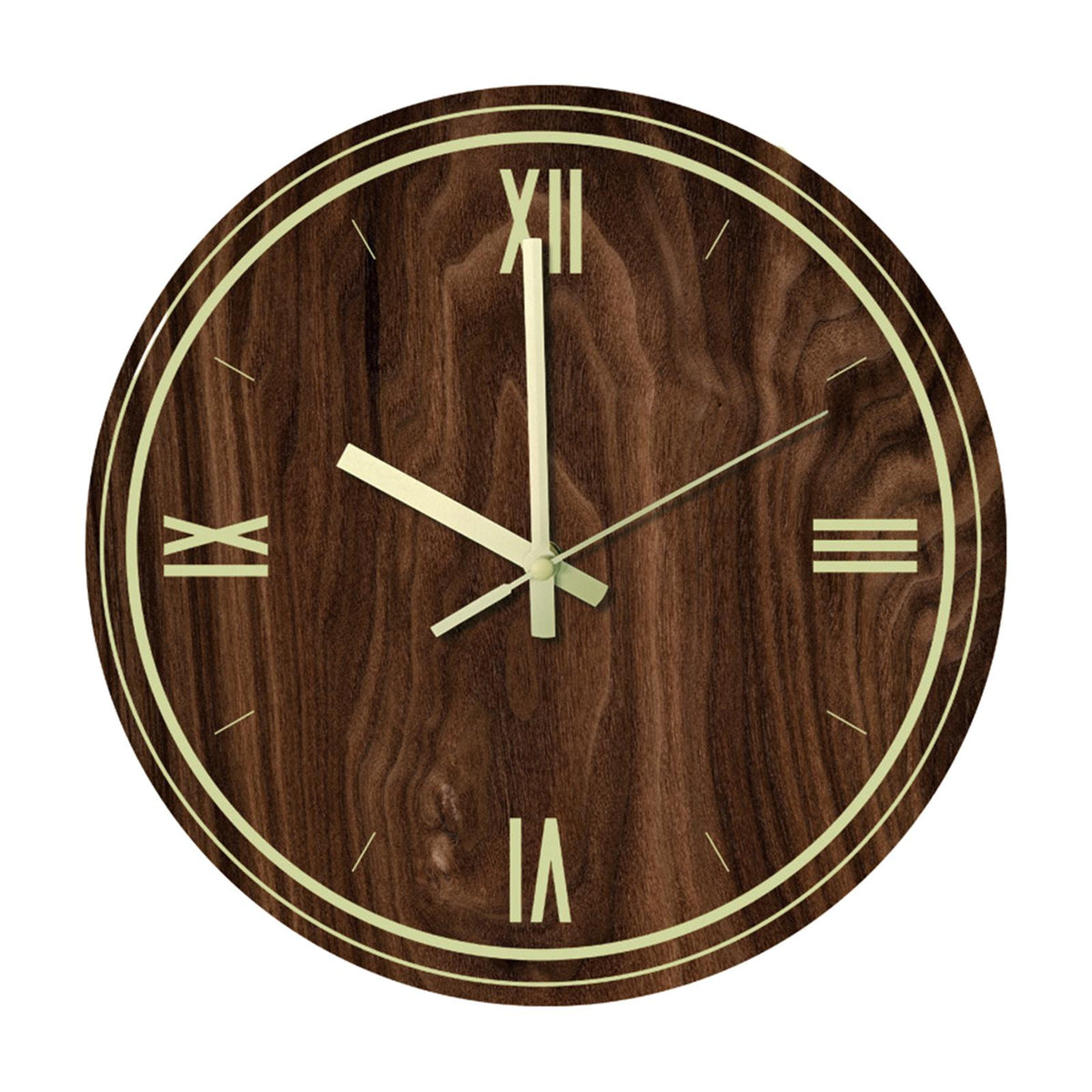 Maxbell Maxbell Modern Acrylic Luminous Wall Clock 12'' Silent Glow in Dark Clock Home Decor D