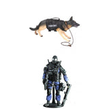 Maxbell 1/6 SWAT Police Door Breacher & Attack Dog Shepherd Action Figure Toys