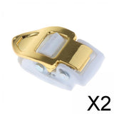Maxbell 2xInline Roller Skate Spider Buckle Mounting for Skiing Ice Skates Accessories white aureate