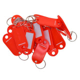 100pcs Removable Waterproof Key Tags ID Name Card Tags Mark Label Red