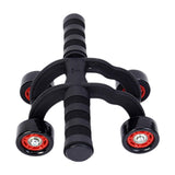 Maxbell Four Wheel Abdominal Exercise Roller Anti Skid Handle Core Workout Equipment