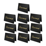 Maxbell 10Pcs Reserved Seating Card Placeholders for Gatherings Birthday Anniversary Black