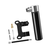 Maxbell Mini Bicycle Pump CNC Fast Inflation Repair Tool Universal 120 PSI Tire Pump Black and Bracket