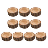 Maxbell 10x Tree Stump Wooden Candle Holder Tea Light Holder  Wedding Decor 2.5cm