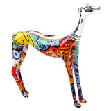 3x Graffiti Art Multi Colour Doberman Dog Statue Living Room Decor Ornament