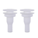 Maxbell 2 Pieces Marine Boat Yacht White Plastic 3/4 Inch Hose Barb Bilge Pump Thru-Hull Fittings - Aladdin Shoppers