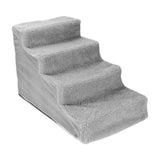 Comfortable Dog Stairs Ladder Ramp Detachable Warm Cover Washable for Bed Gray - Aladdin Shoppers