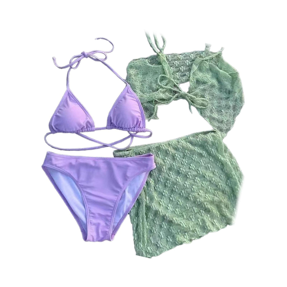 Maxbell Maxbell Womens Bikini Swimsuit Triangle Bikini Bathing suits for Spas Swimming Pools L