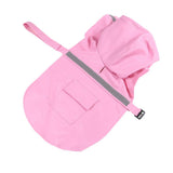 Maxbell Maxbell Reflective Dog Rain Coat Jacket Hooded Rainwear Poncho Slicker SM  Pink