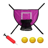 Maxbell Trampoline Basketball Hoop Set Soft Basketball Game Accessories for Training Yellow Basketball