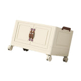 Maxbell Foldable Storage Cabinet Fashion Portable for Farmhouse Drawing Room Kitchen Beige 1 Layer 75 cm