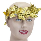 Maxbell 4 Pieces Gold Green Leaf Roman Greek Goddess Laurel Wreath Party Headband