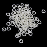 Maxbell 100 Heart Shaped Faux Pearls Cabochon Embellishments Wedding Card Making - Aladdin Shoppers