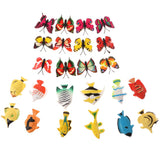 Maxbell Maxbell Lots of 24 Pieces PVC Fish Butterfly Models Figures Kids Educational Toy Party Bag Fillers