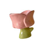 Maxbell Ice Cream Cup Ceramic Small Cute Milkshake Glasses for Milkshakes Milk Salad Pink Tulip Cup