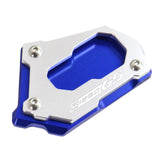 Maxbell Motorcycle Kick Stand Aluminum Alloy Enlarger Plate for BMW R1200GS Adv Silver Blue