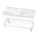 Maxbell Mini Reptile Terrarium Breeding Box Small Lizard Tank for Turtles Fish Frogs 40cmx21.5cmx23cm White