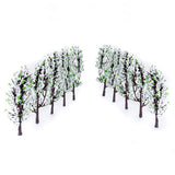 Maxbell 40pcs Snow Covered Model Trees Train Railroad Winter Park Garden Scene Ho N Z