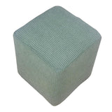 Foot Stool Slipcover Stretch Ottoman Rectangle Footstool Cover Green