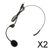 Maxbell 2xEar Hook Omni-Directional Boom Head Worn Microphone  3.5mm Straight Angle