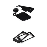 Maxbell Black Curved Neck Bridge Pickup Frame Mounting Rings Switch Covers for LP Guitar