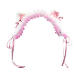 Maxbell Cat Ears Lolita Headband Cute for Party Supplies Stage Performances Carnival pink