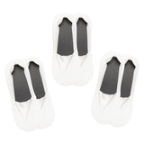 Maxbell 3xMens Boat Liner Socks Invisible Low Cut No Show Breathable Cotton Bottom White