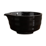 Maxbell Ceramic Matcha Tea Bowl 450ml Matcha Mixing Bowl for Family Friends Beginner Black