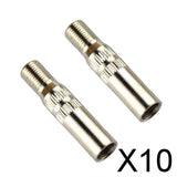Maxbell 10xVehicle Motorcycle Copper Valve Extension Adapter Cap 39mm Metal Straight