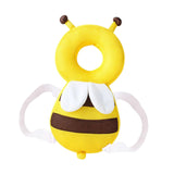 Baby Head Protector with Chest Strap Cute Wear Pad for Kids Home Living Room Yellow and Mesh
