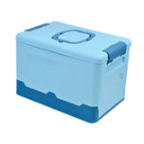 Maxbell Foldable Storage Box Container Storage Bin for Living Room Travel Road Trips Blue