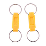 Maxbell 5x2 Pieces Breakaway Key Ring Separate House Car Keys Quick Release Keychain Yellow