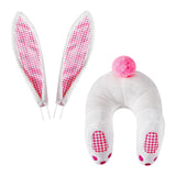 Maxbell 2 Set Easter Decor Wreath Kit Cute Bunny with Ears DIY Decoration