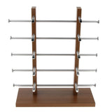 Maxbell Maxbell Sunglasses Display Stand Glass Eyewear Storage Rack for 10Pairs Black Wood