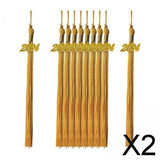Maxbell 2x10x Graduation Cap Hat Tassel Academic Charm Supplies Ceremonies Accessories yellow